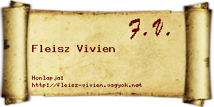 Fleisz Vivien névjegykártya